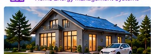 Modern home with solar panels and electric vehicle